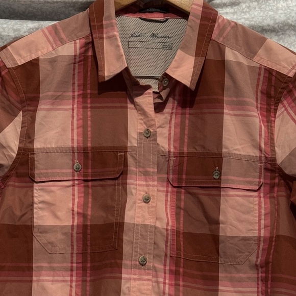 pinkish long sleeve polo shirt woman size TL classic fit button down - Picture 9 of 10